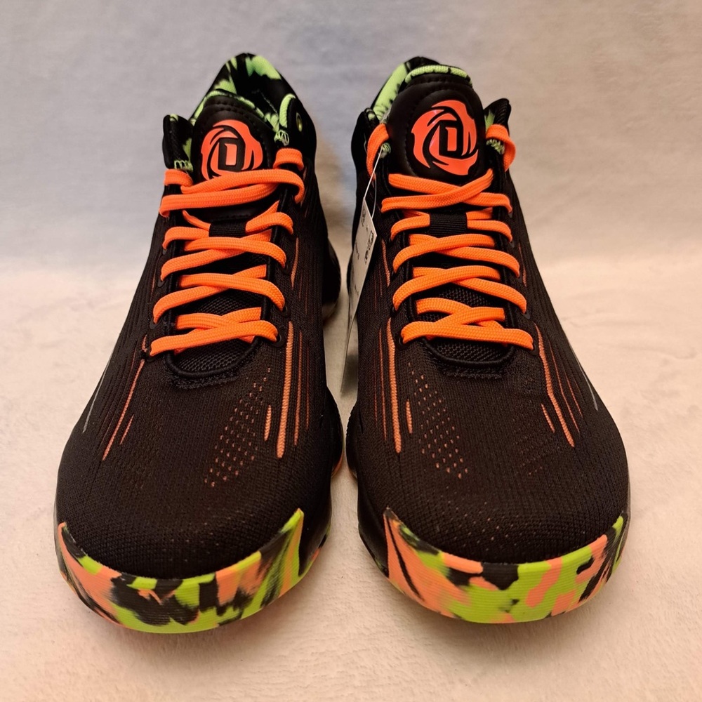Adidas D Rose 10 'Signal Coral' Core Black/Signal Coral/Signal Green View 2